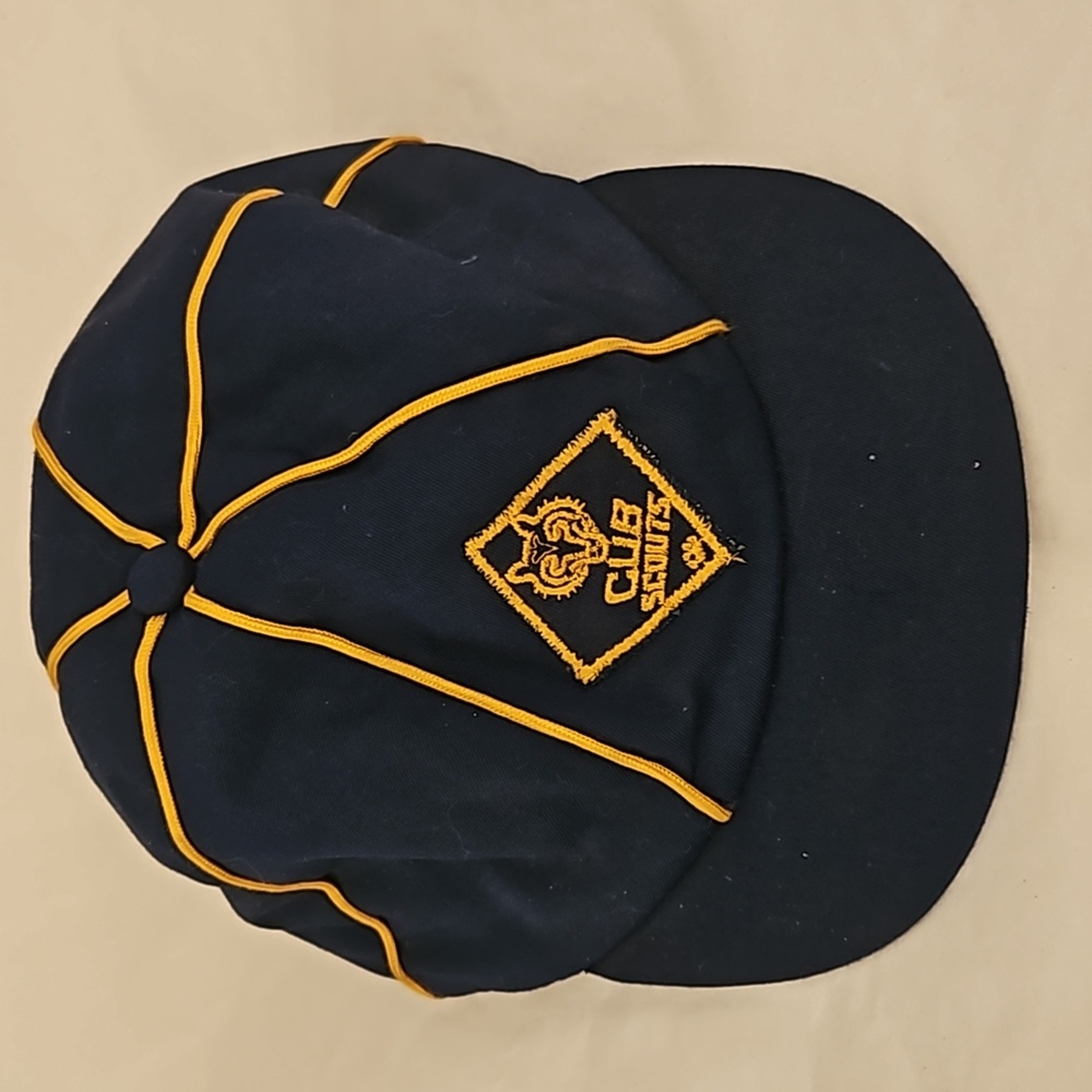 Vintagecap Boy Scouts of America Cub Scouts Blue Gold Uniform Hat Cap Size 7